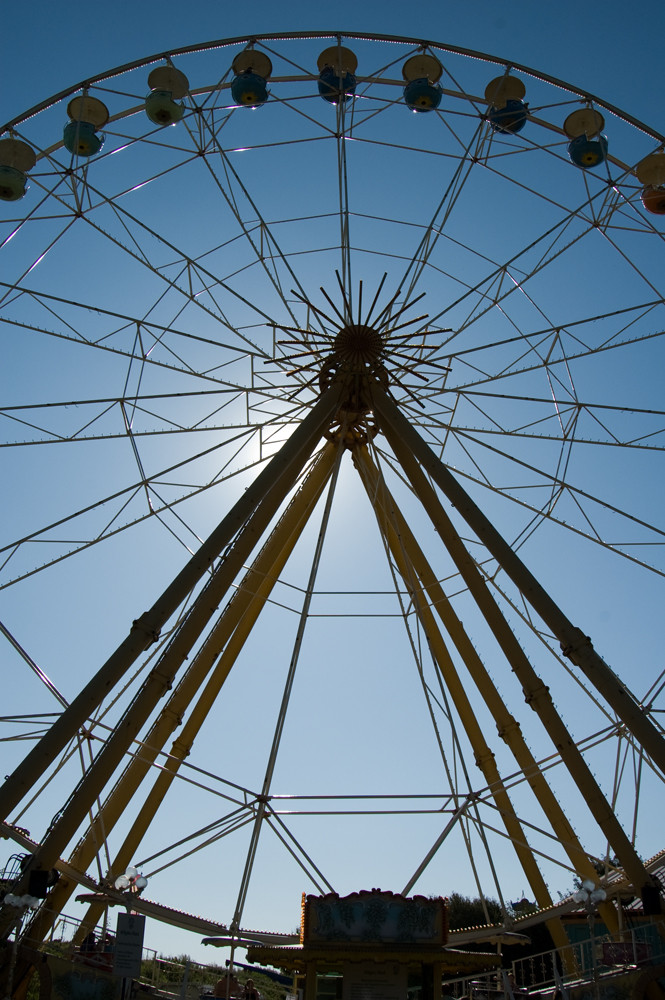 Riesenrad in der Abendsonne...