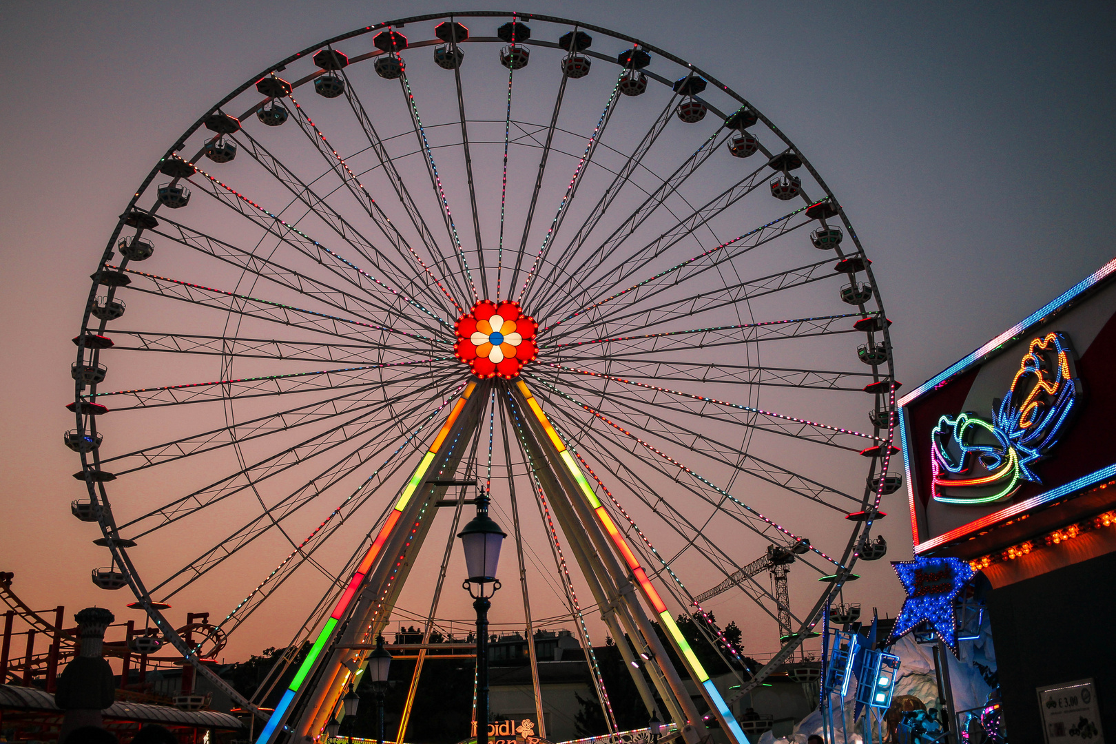 Riesenrad ohne Bewegung