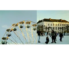 Riesenrad + Schlittschuhbahn..