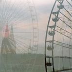 Riesenrad-Severinsbrücke mit Kölner Dom