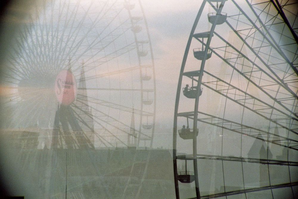 Riesenrad-Severinsbrücke mit Kölner Dom