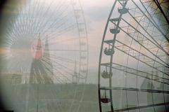 Riesenrad-Severinsbrücke mit Kölner Dom