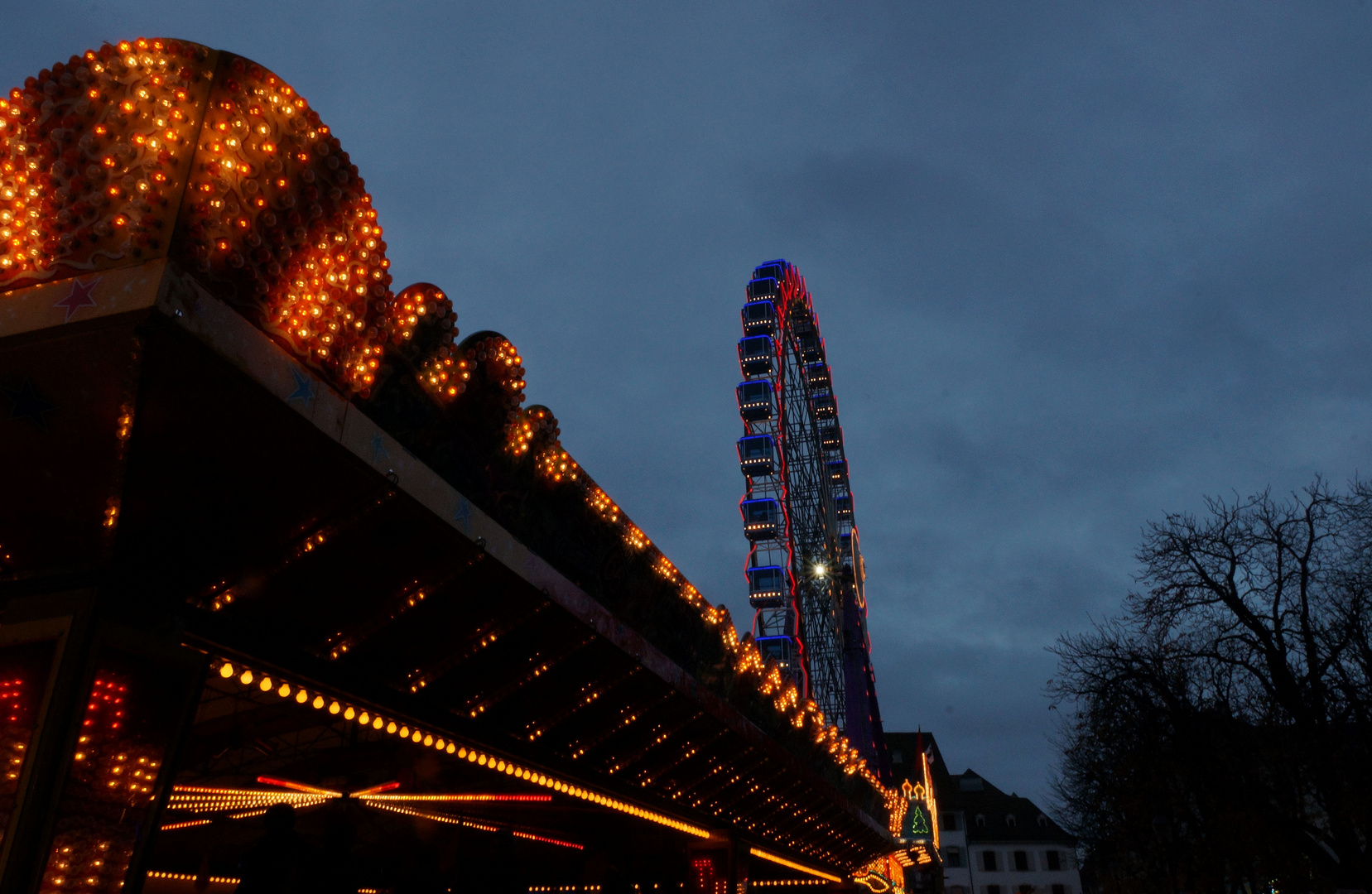 Riesenrad über Scooter