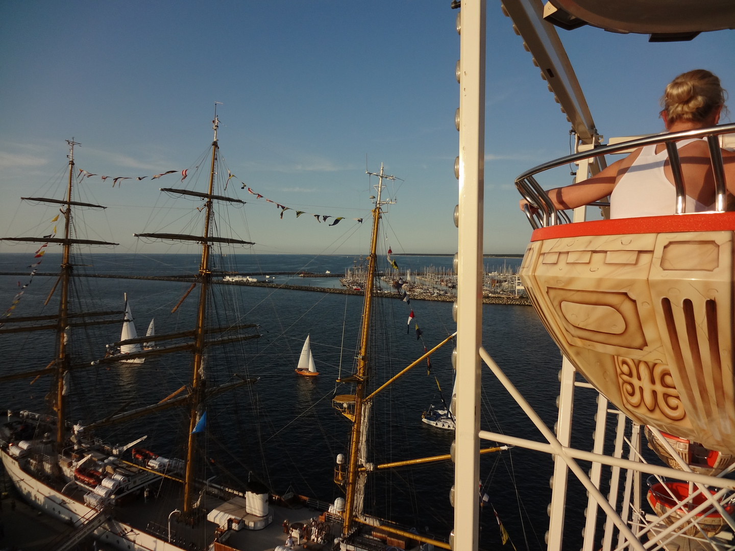 Riesenrad Warnemünde Blick Hohe Düne