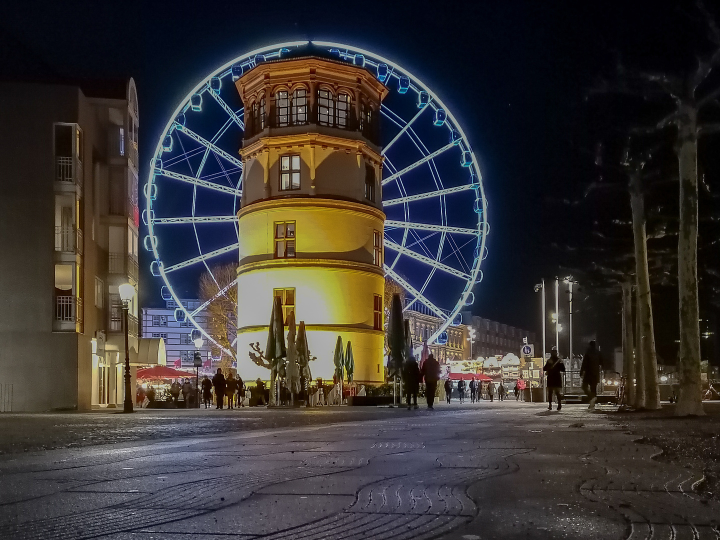 Veranstaltungen Weihnachten 2022 Düsseldorf Riesenrad Weihnachtsmarkt Düsseldorf Handyfoto Foto & Bild