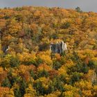 Riffler, Kletterfelsen im Herbstwald