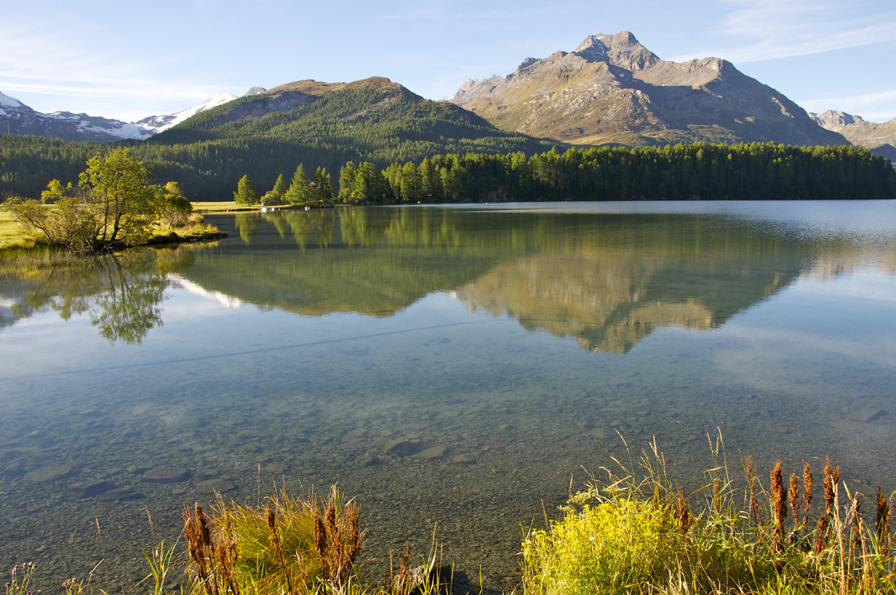 riflessi nei laghi dell'Engadina