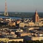 Riga - Abendstimmung über den Dächern der Stadt (August 2013)