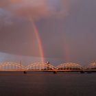 Riga - Brücke mit Regenbogen