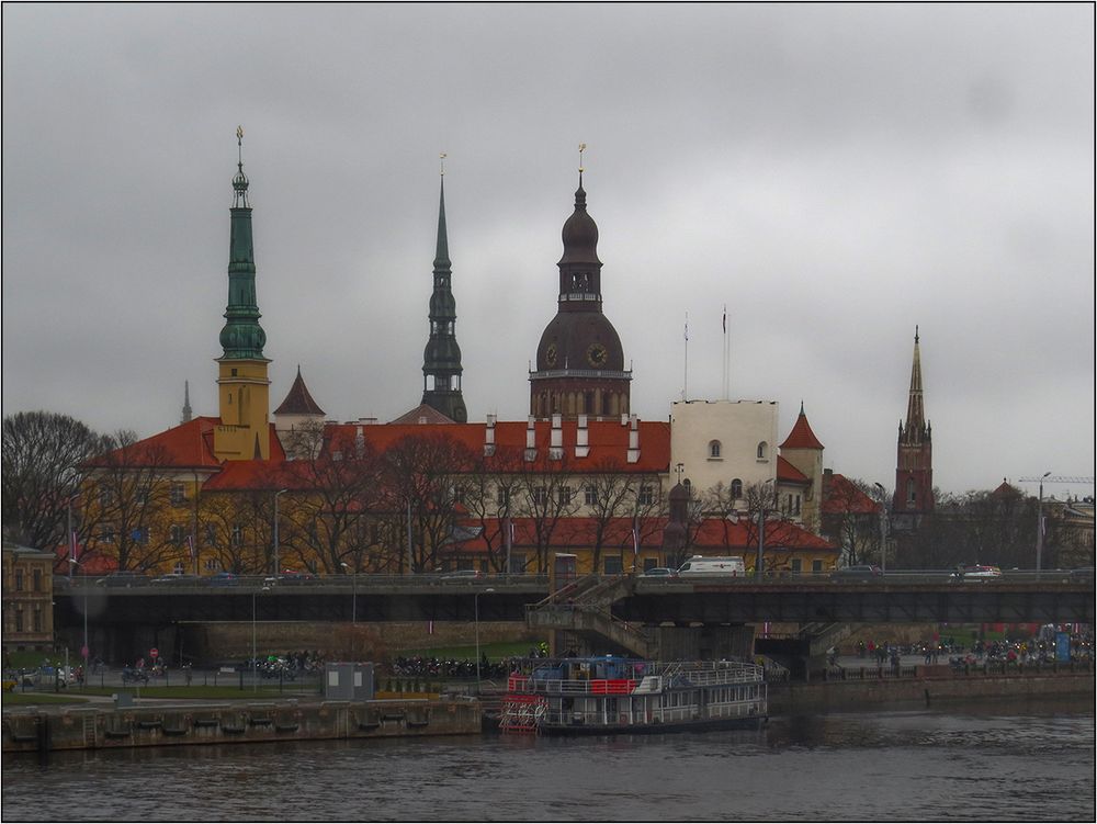 Riga im Regen