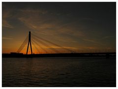 Riga, Latvia - suspension bridge obove Daugava