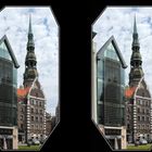 Riga, Peterskirche 3D Kreuzblick