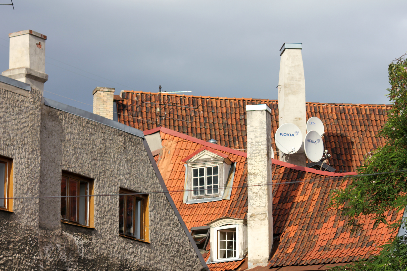 Riga roofs.