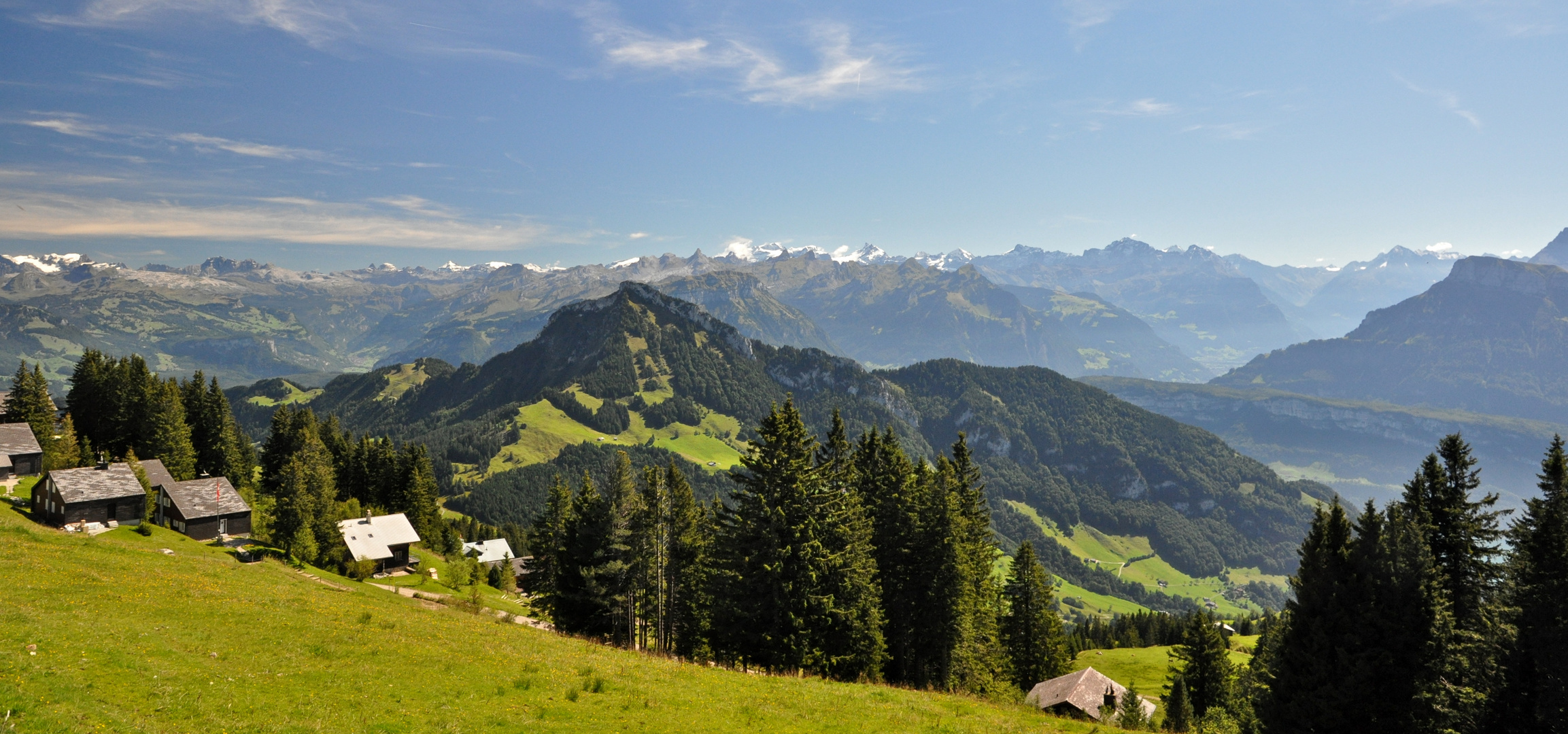 Rigiausblick Richtung Alpen