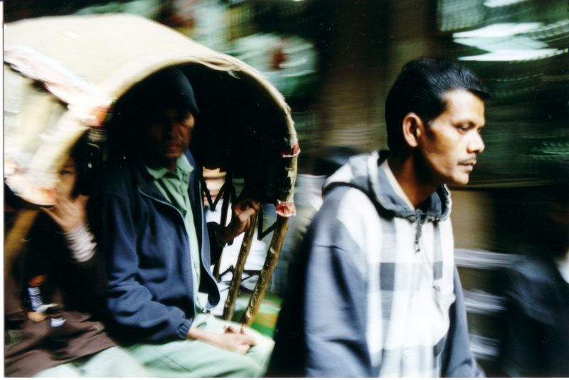 Rikschafahrer in Katmandu