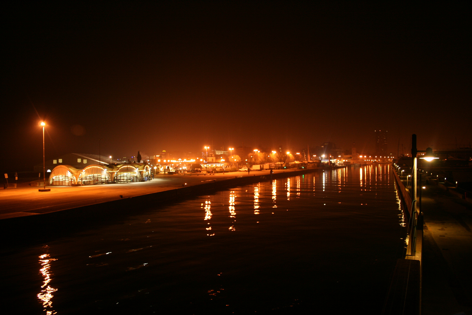 Rimini Il Molo di Notte