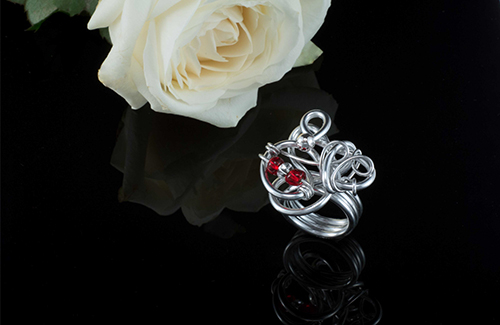 Ring mit Rose