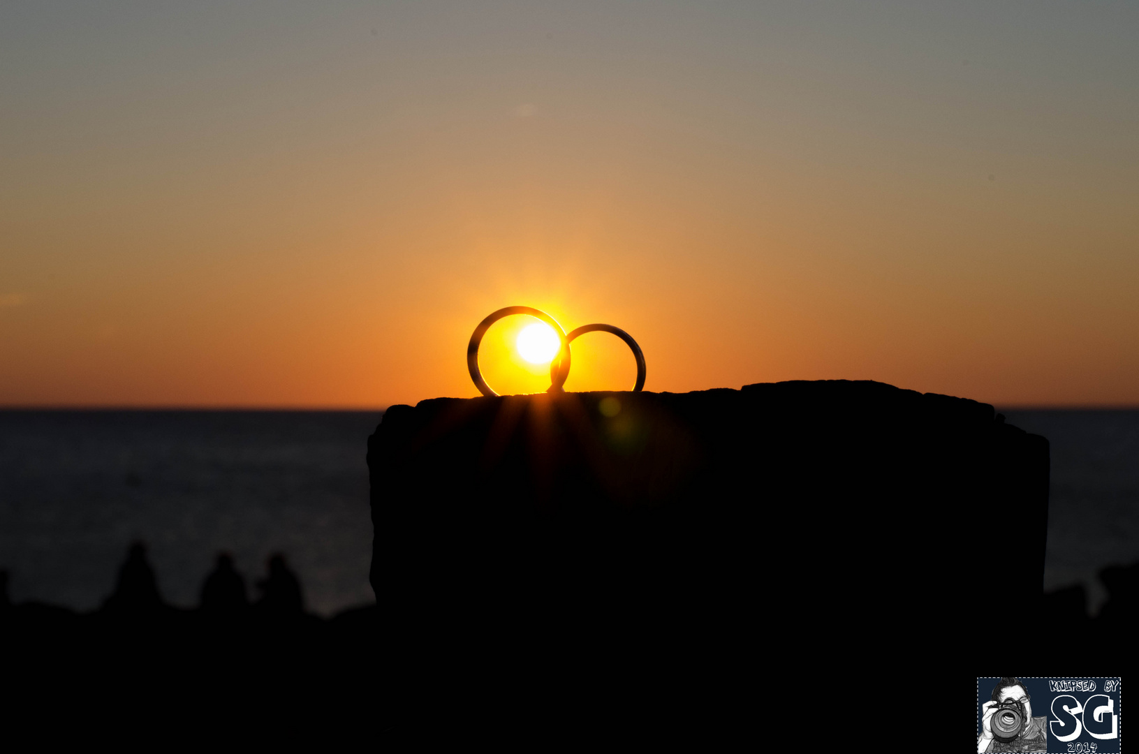 Ringe im Sonnenuntergang