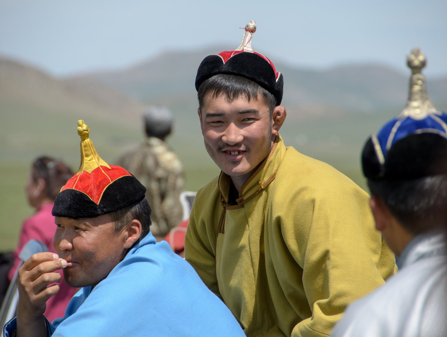 Ringkämpfer beim mongolischen Naadam Fest