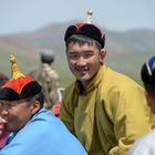 Ringkämpfer beim mongolischen Naadam Fest