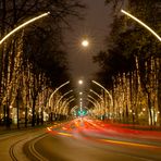 Ringstraße in Wien mit Weihnachtsdekoration