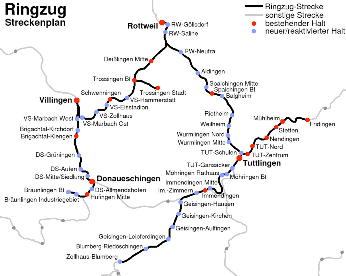 Ringzug-Strecken