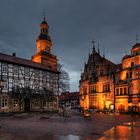 Rinteln - Marktplatz im Regen