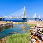 Rio-Andirrio-Brücke über dem Golf von Korinth bei Patras