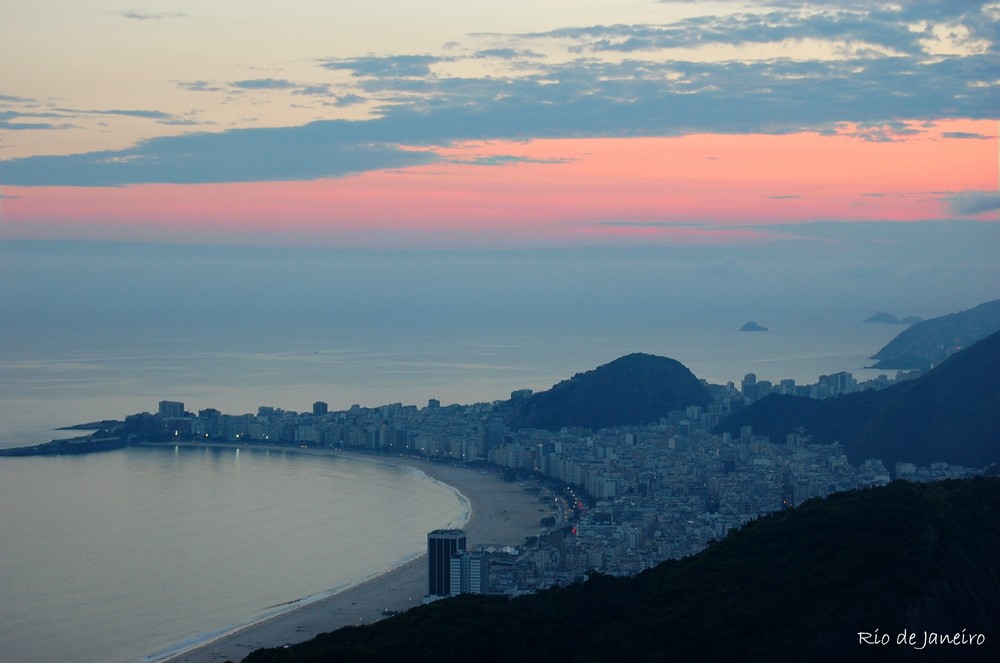 Rio de Janeiro at dusk - Copacabana