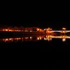 Rio Guadalquivir de noche, Sevilla, España