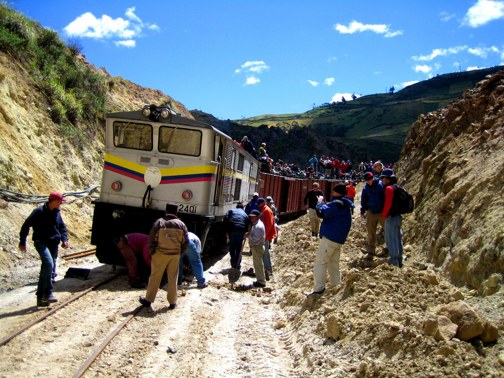 Riobamba-Alausi mit Zugentgleisung