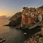 Riomaggiore bei Sonnenuntergang