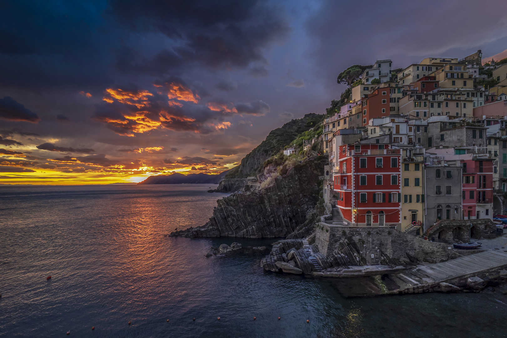 Riomaggiore Sonnenuntergang.