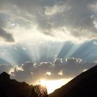 Rising of the Sun in Chalous Road (North of Iran)