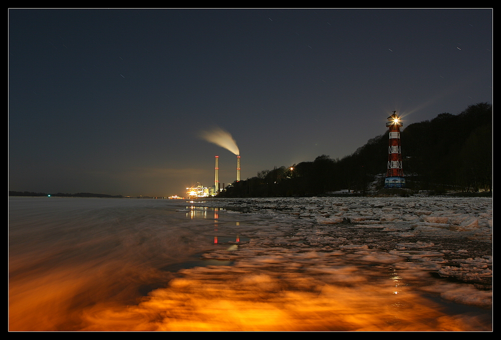 Rissener Ufer bei - 12°C - Jetzt taut es aber.