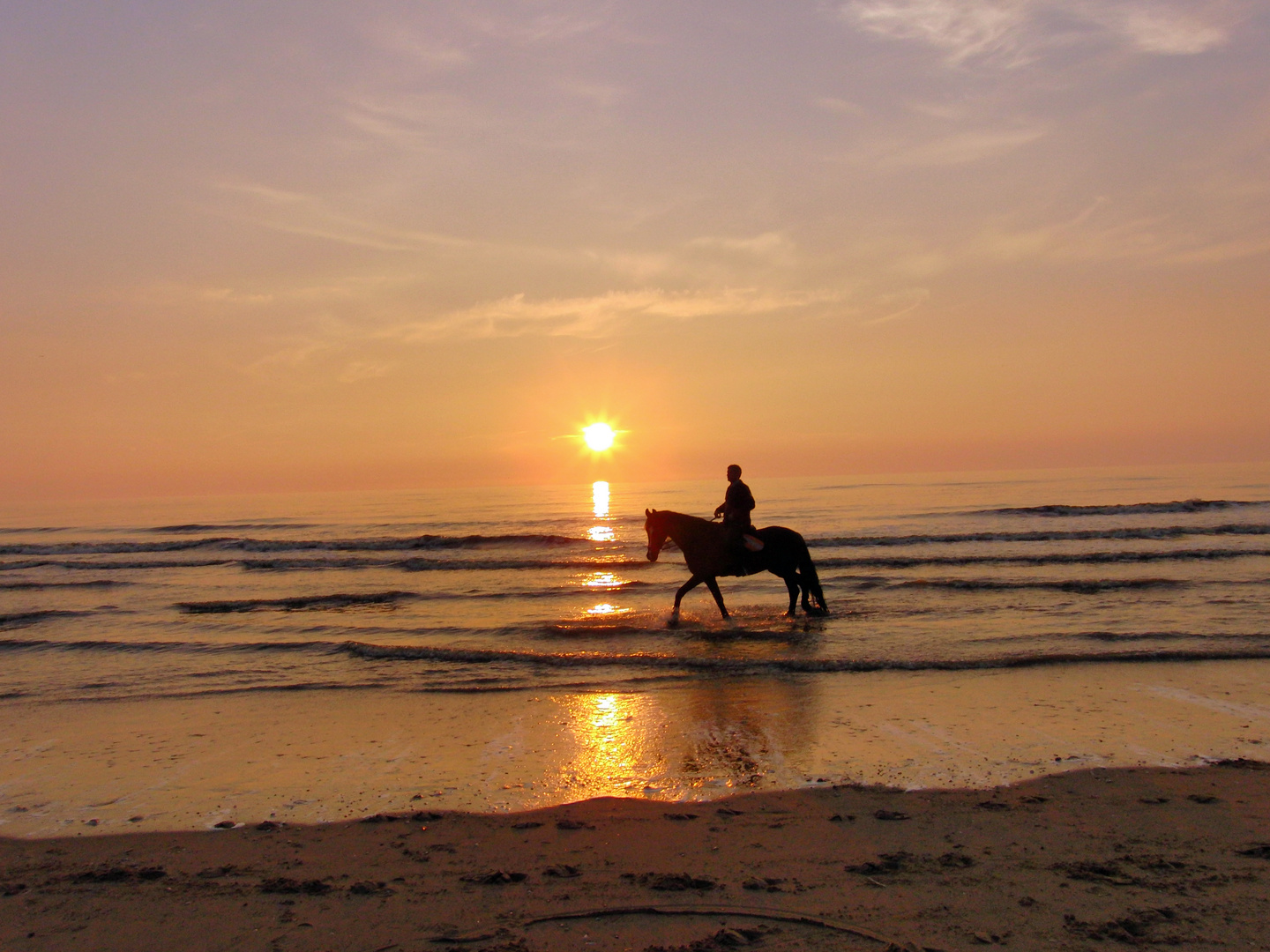 Ritt in den Sonnenuntergang