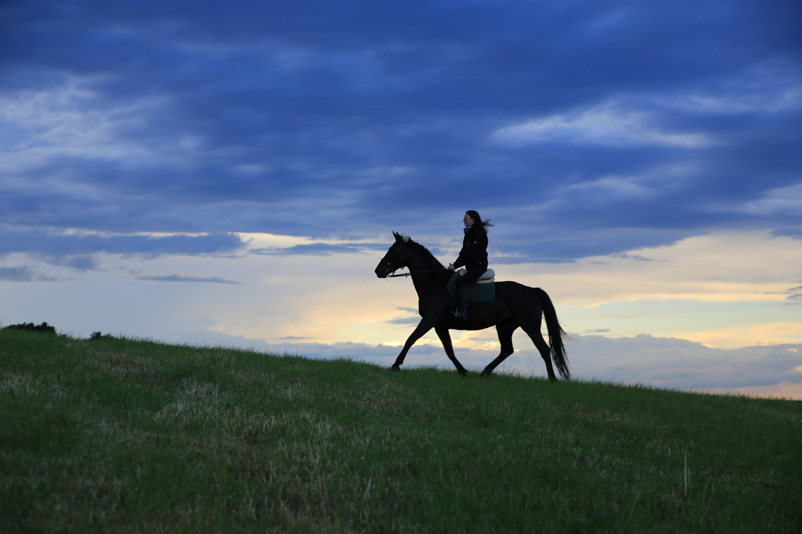 Ritt in der Abendsonne