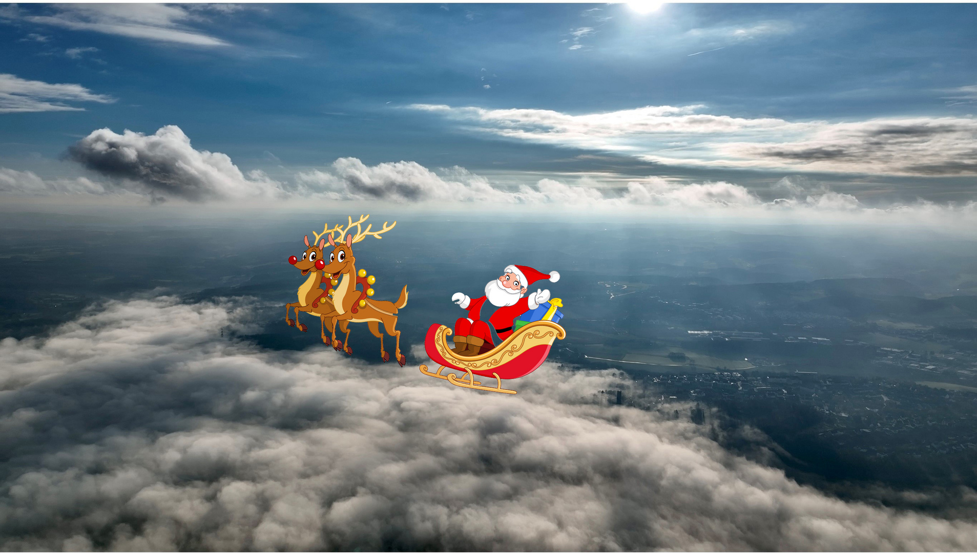 Ritt über den Wolken, Santa Claus übt für Weihnachten