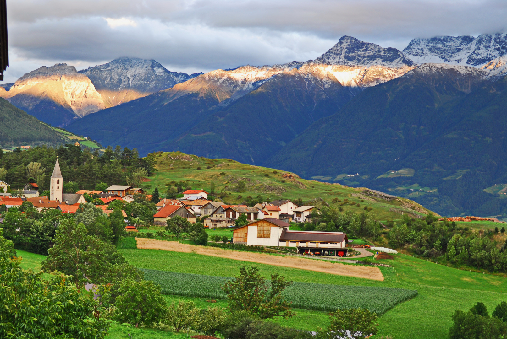 Ritten,Sunset light