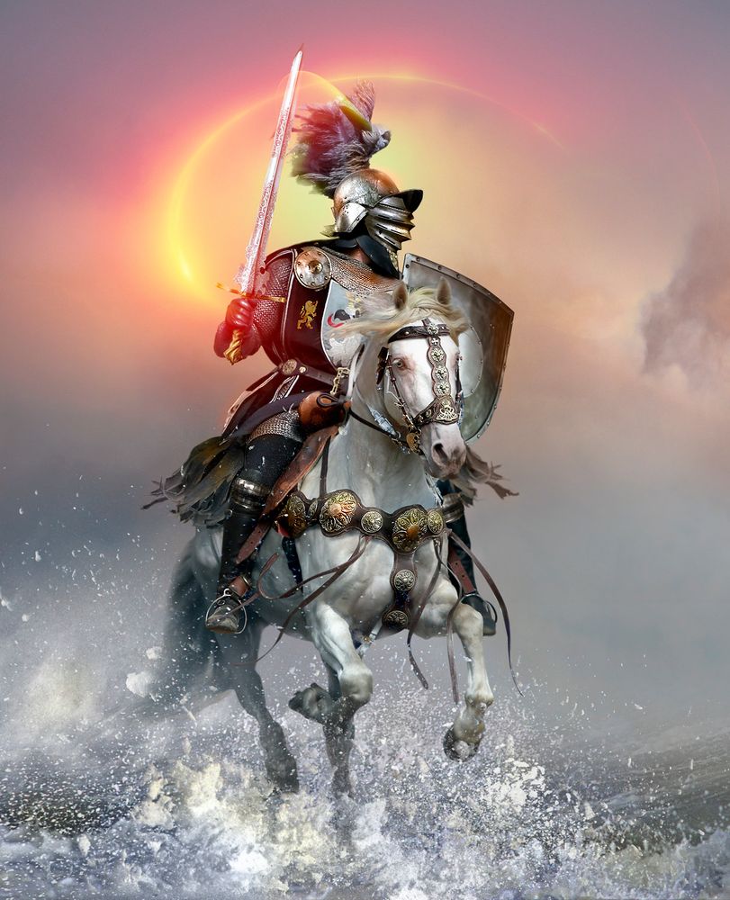 Ritter Foto & Bild bearbeitungs techniken, digitale gemälde, ritter