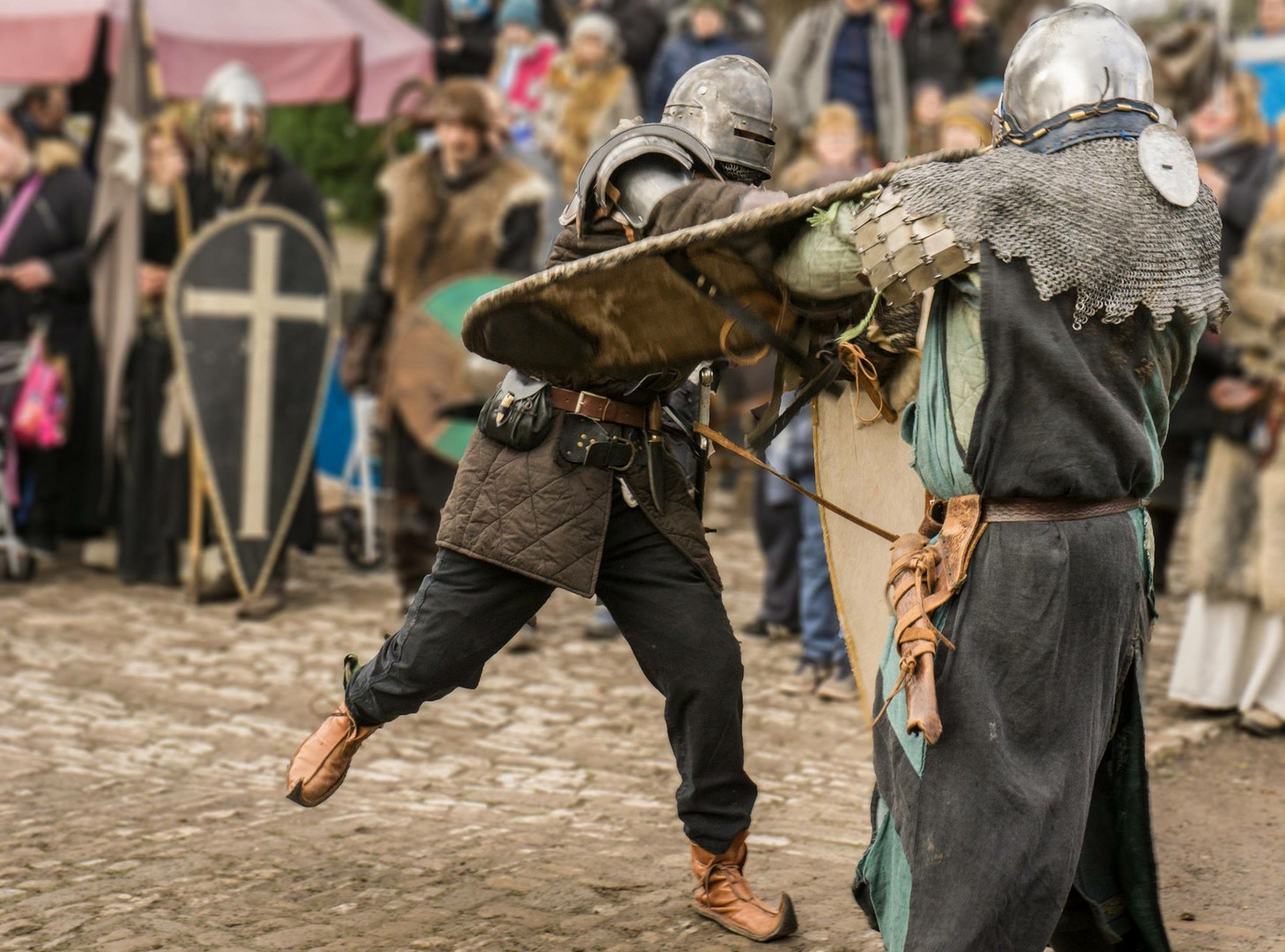 Ritterkampf auf dem Weihnachtsmarkt