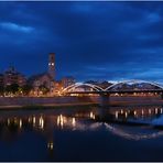 Rive droite de l’Ebre à Tortosa, à l’heure bleue