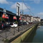 Rive gauche de la Nive avec les Halles de Bayonne