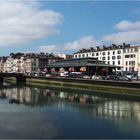 Rive gauche de la Nive avec les Halles de Bayonne