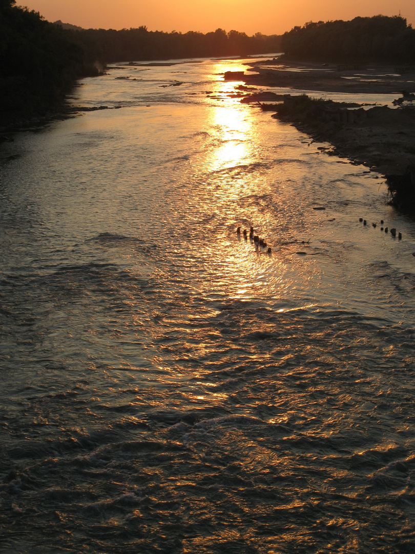 river at sunset