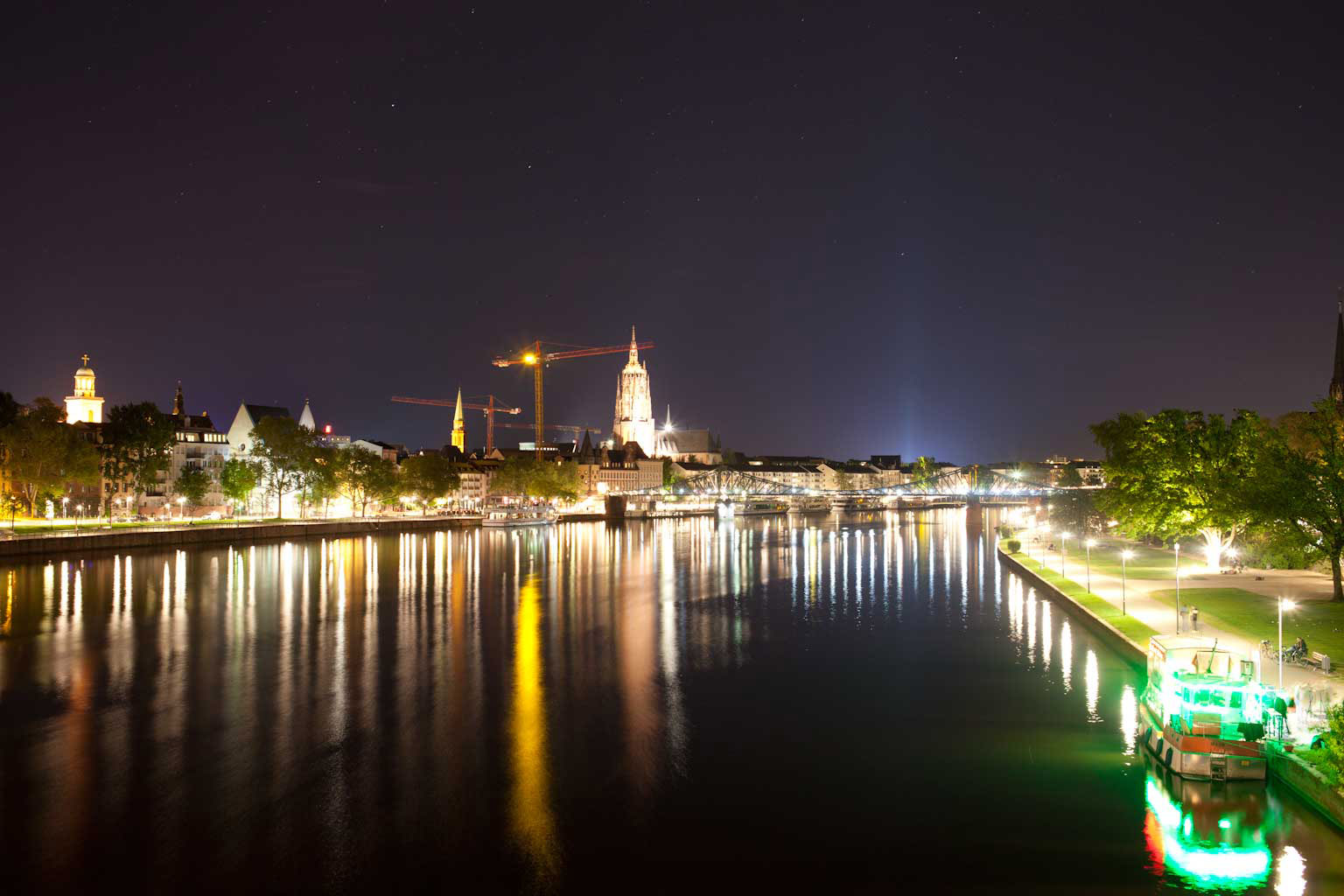 river in the night