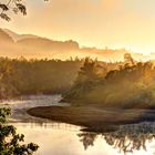 River Kwai am Morgen in Thong Pha Phum