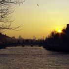 River Liffey im Abendrot