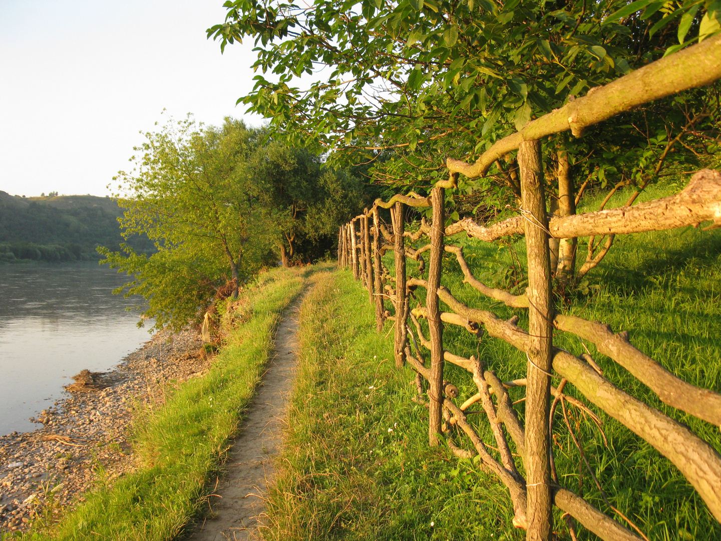 river - path - fence