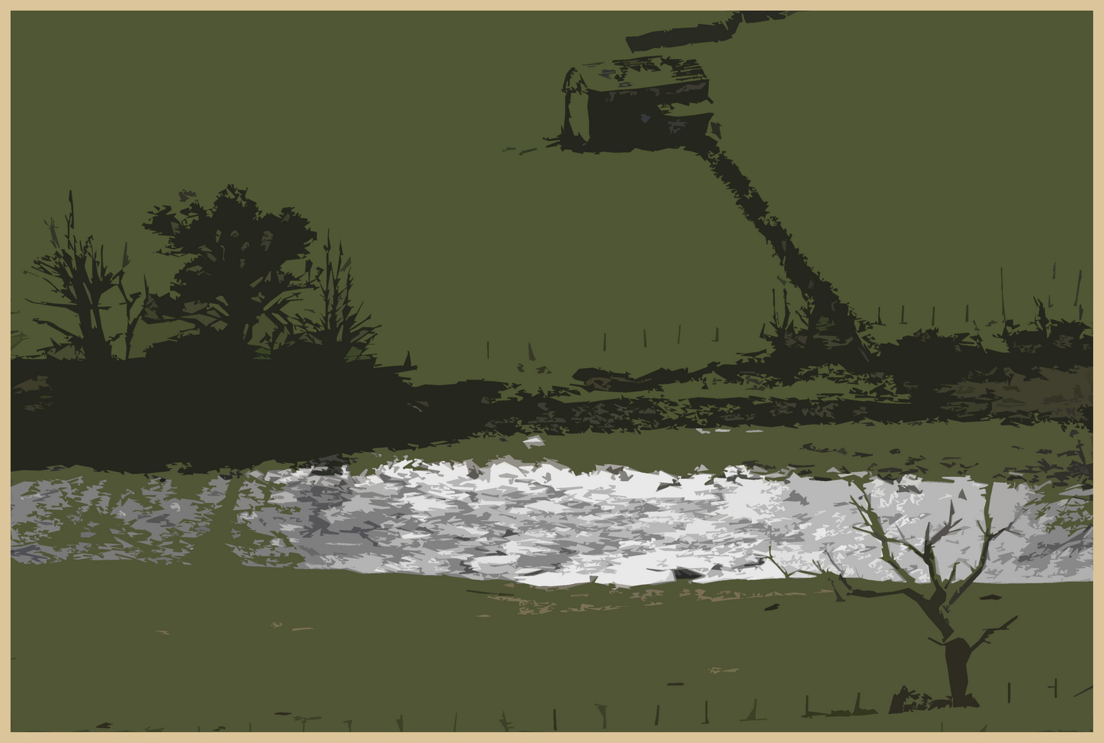 River Swale near Muker in winter